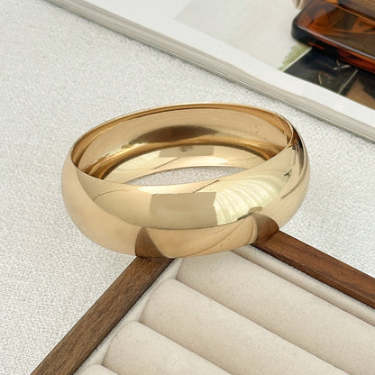 Vintage Ombre Semi-Transparent Resin Bracelet Stylish Irregular Polygon Stretchable Bangle