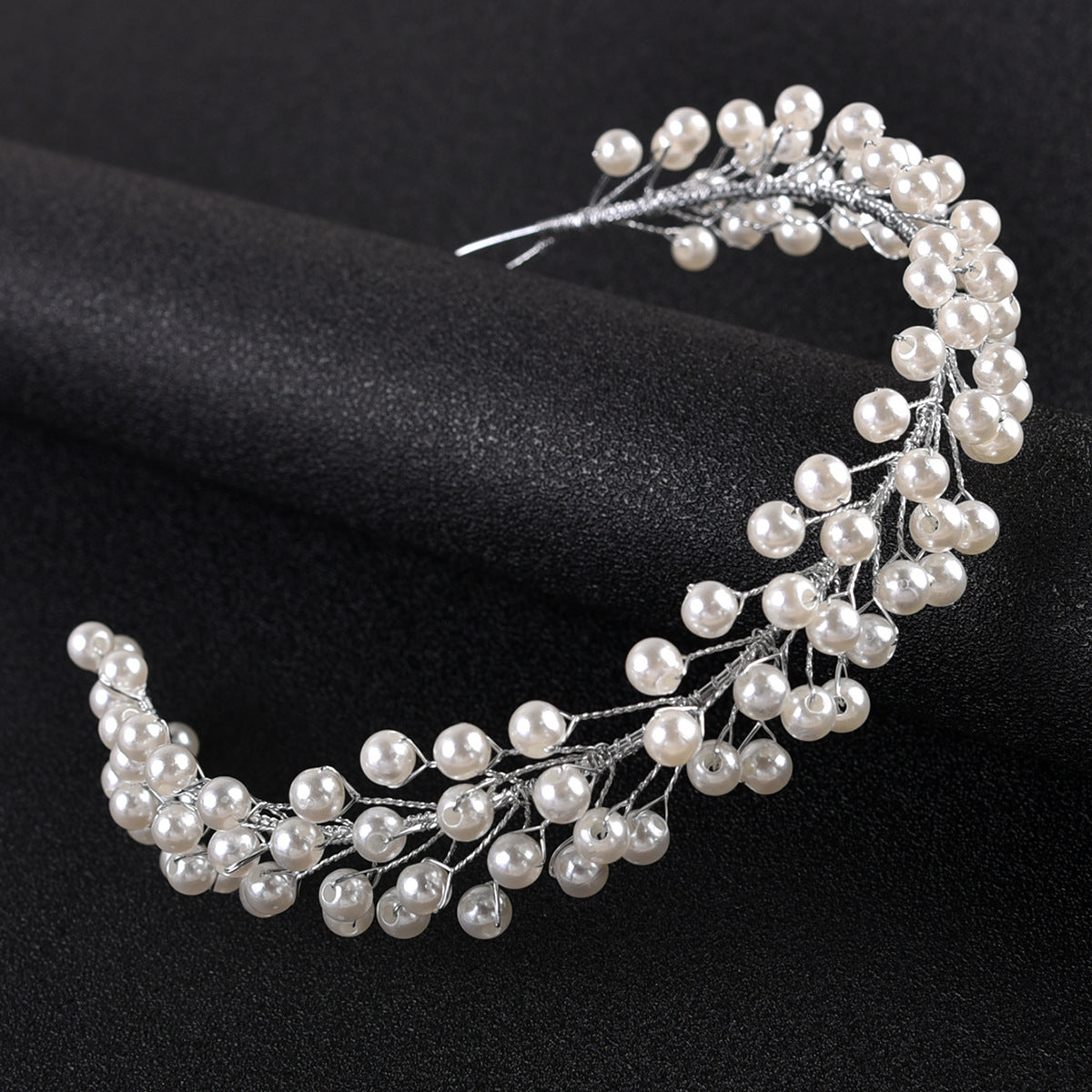 Crystal Pearl Headband Hair Accessory for Weddings