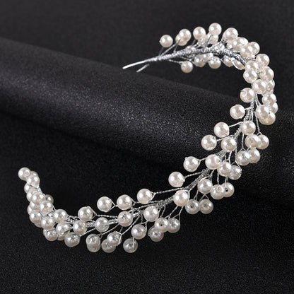 Crystal Pearl Headband Hair Accessory for Weddings