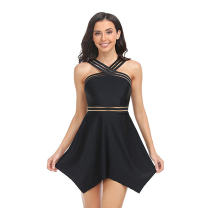 Women’S Two-Piece Mesh Skirt Swimsuit