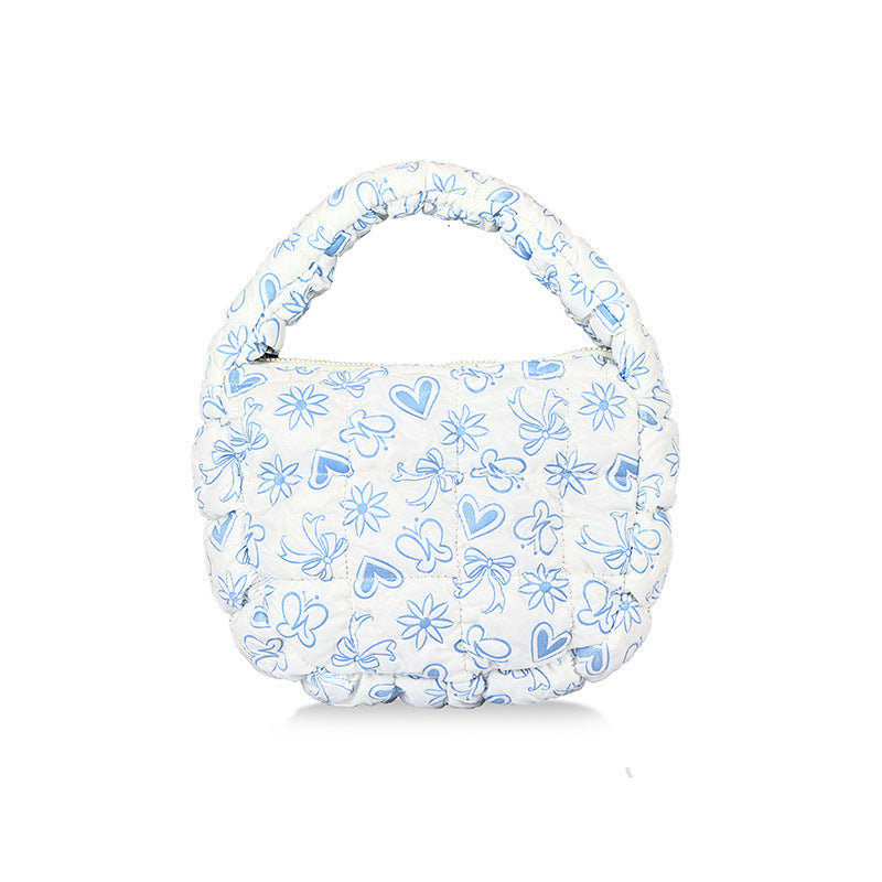 Mini Cloud Bag Stylish Pleated Nylon Handbag