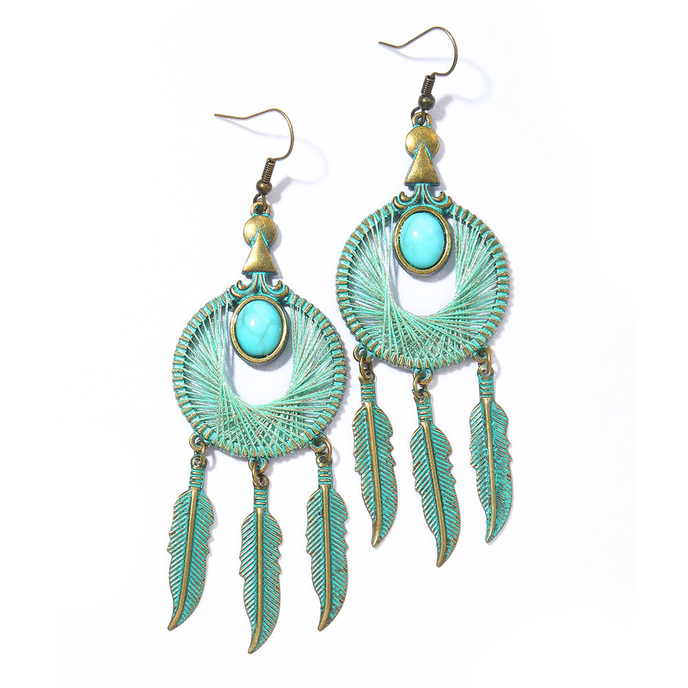 Bohemian Retro Tassel Earrings Vintage Style Travel Accessories