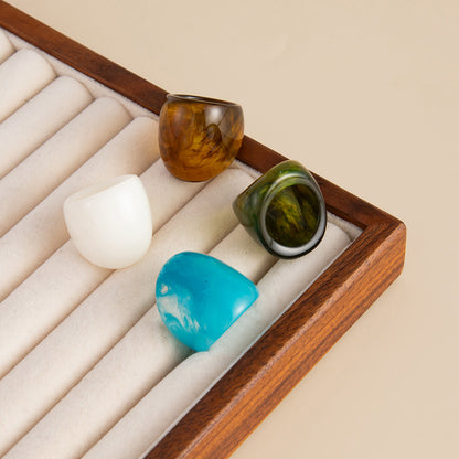 Trendy Milard Style Ombre Resin Ring For Women