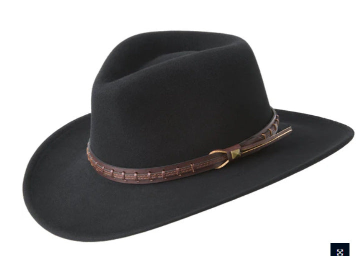 Stylish Wool Fedora Hats with Decorative Bands for Men