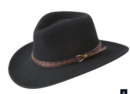Stylish Wool Fedora Hats with Decorative Bands for Men