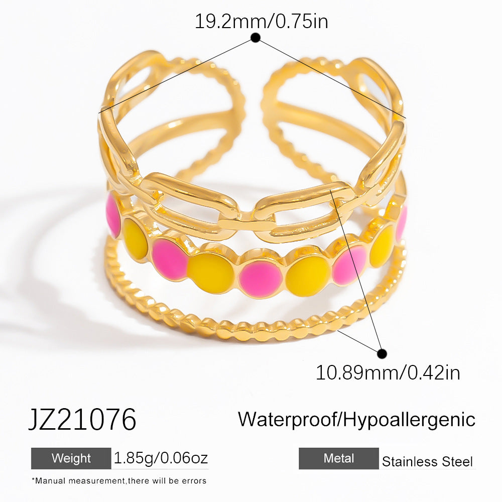 Trendy Open-Style Titanium Steel Rings for Women
