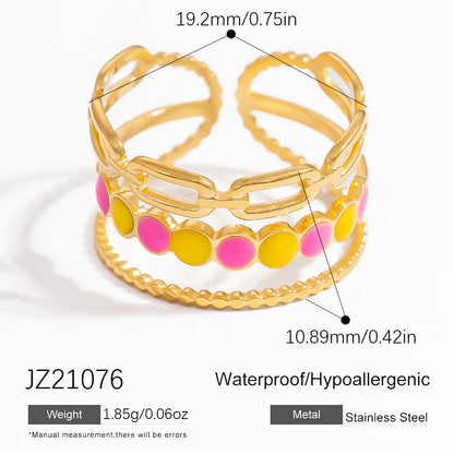 Trendy Open-Style Titanium Steel Rings for Women