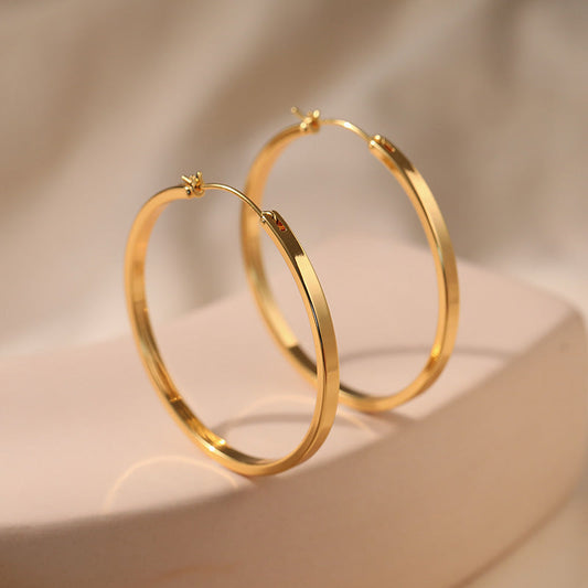 Simple Cool Circle Endless Hoop Earrings