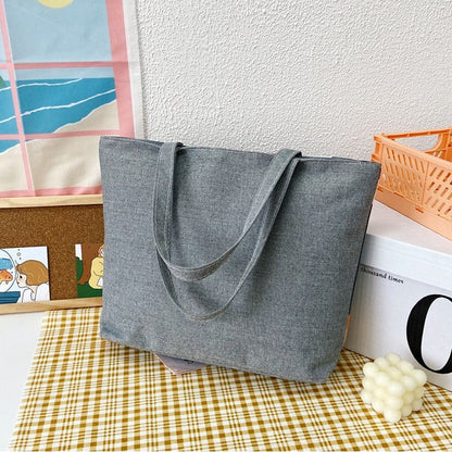Canvas Tote Bag Vintage Style Printed Shoulder Bag