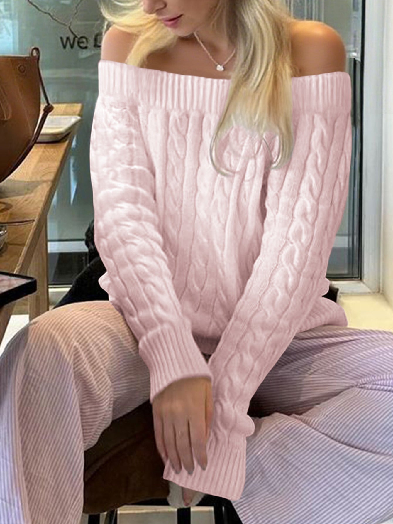 Casual Solid Long Sleeve Sweater Women's Pullover