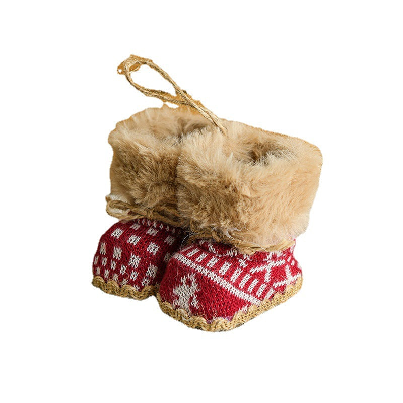 Creative Plush Christmas Boot Christmas Tree Hanging