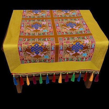 Tibetan-Style Folk Wind Tablecloth Custom Retro Long Table Tea Tablecloth Buddha Hall Decoration For Tablecloth Buddha Tablecloth