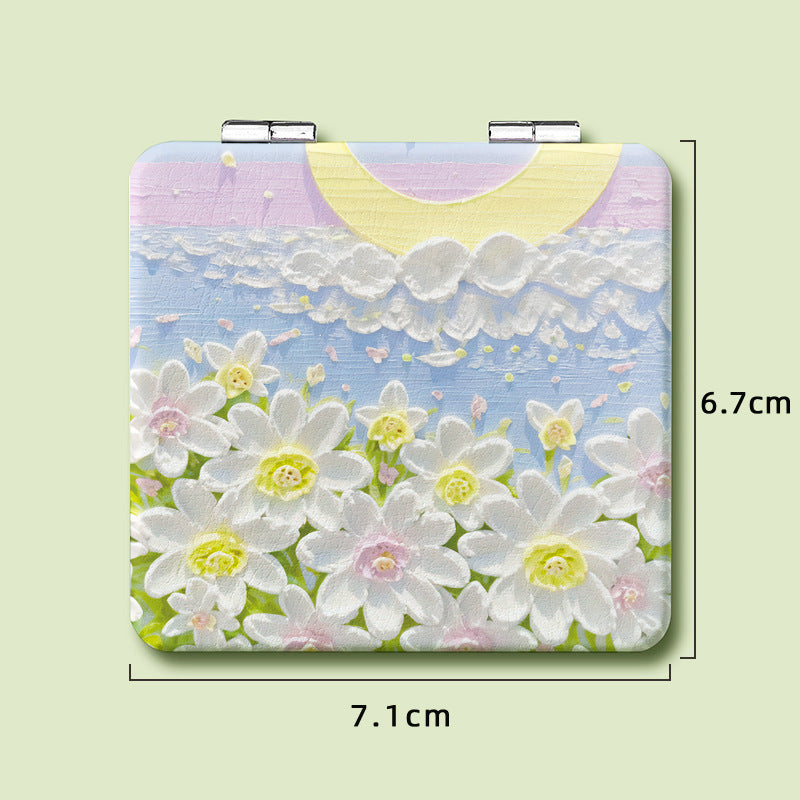 Portable Dual-Sided Folding Makeup Mirror