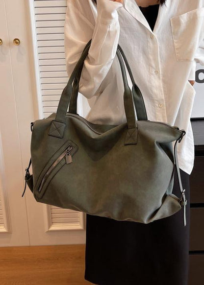 Leather Shoulder Bag Vintage Style With Multiple Compartments