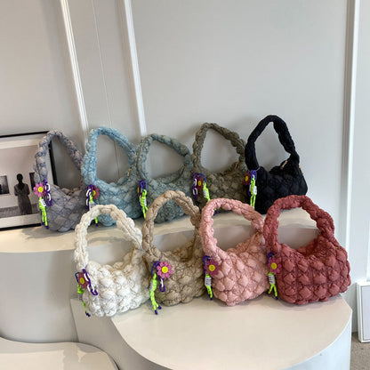 Trendy Pleated Cloud Bag Soft Nylon Casual Shoulder Bag