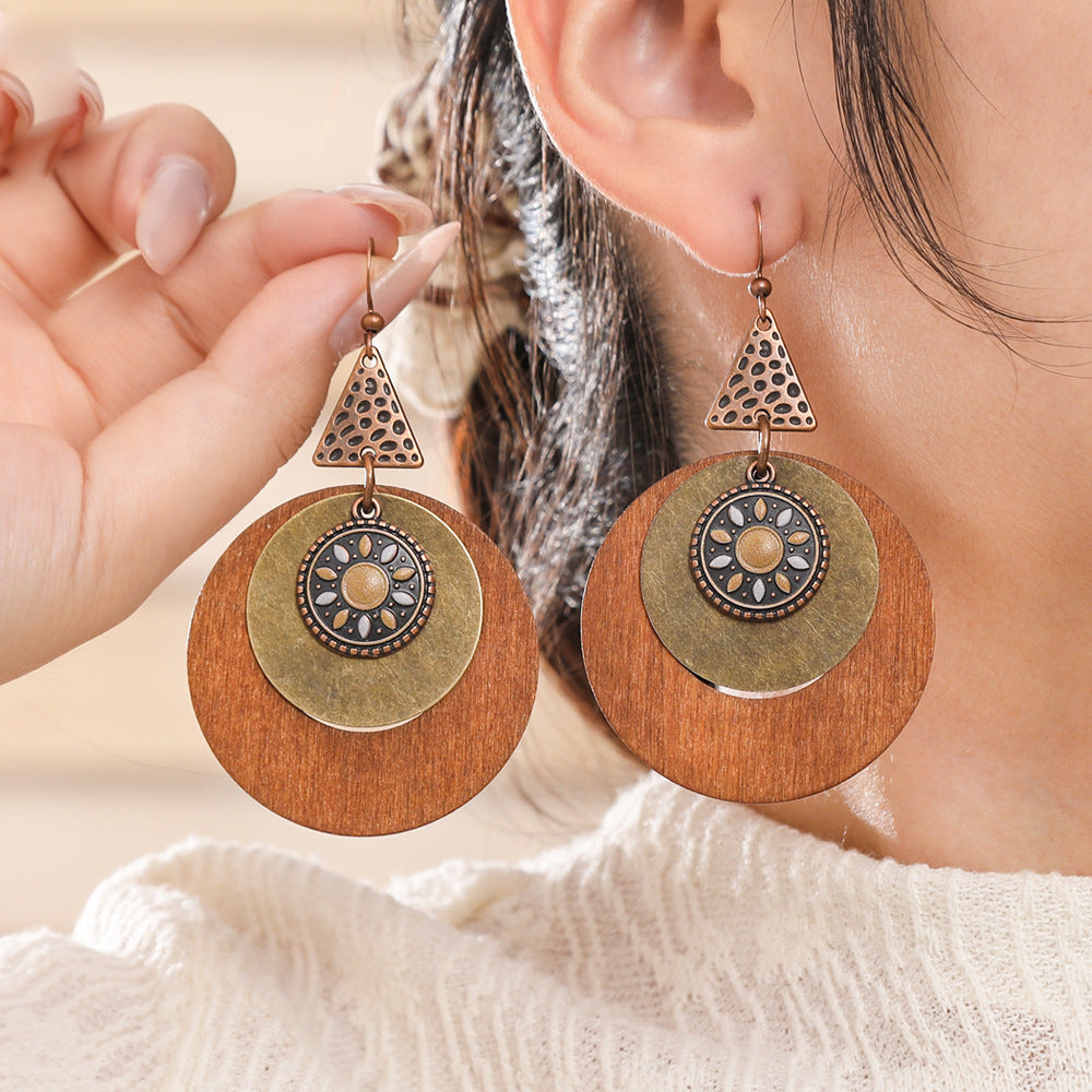 Bohemian Style Dangle Earrings Fashionable Colorful Vacation Accessories