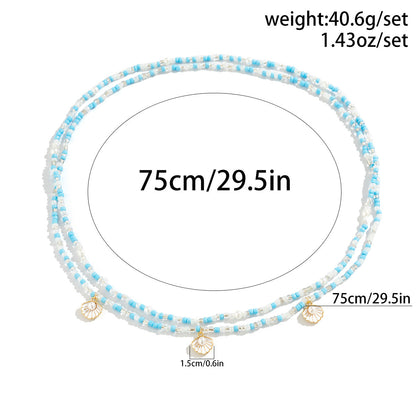 Sexy Pearl Scallop Shell Beaded Waist Chain