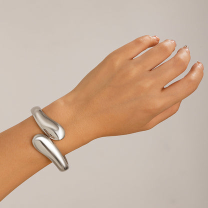 Trendy Geometric Metal Water Drop Bracelet