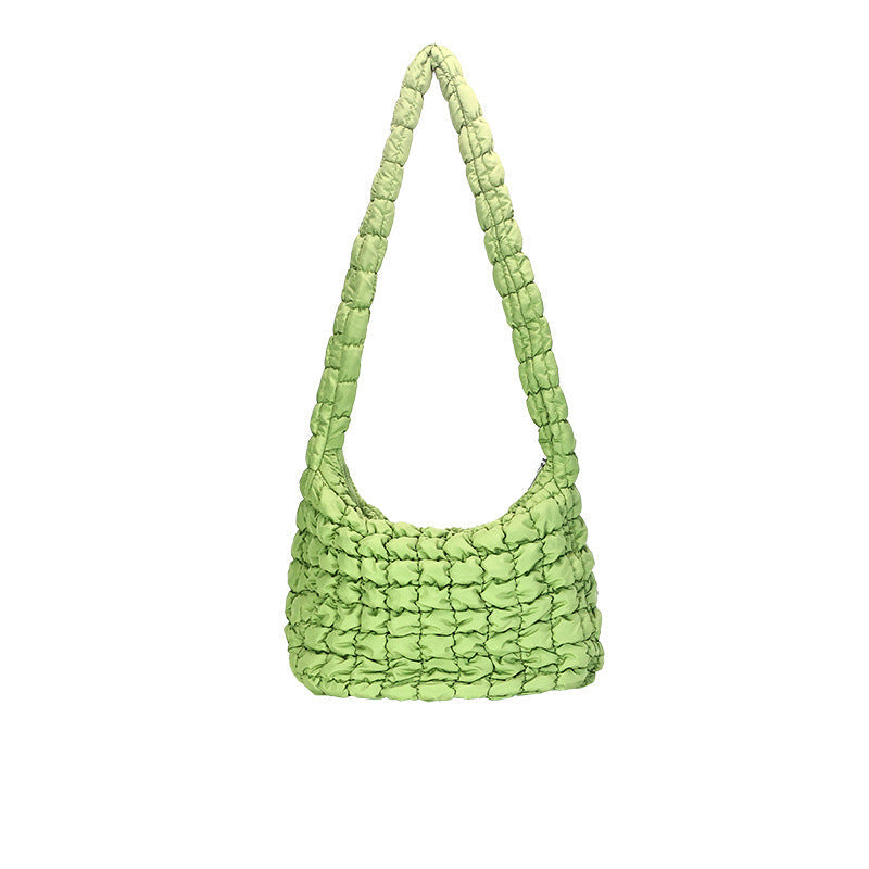 Wrinkled Cloud Crossbody Bag Trendy Nylon Tote