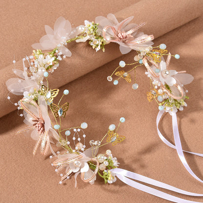 Floral Headband Wedding Hair Accessory for Brides