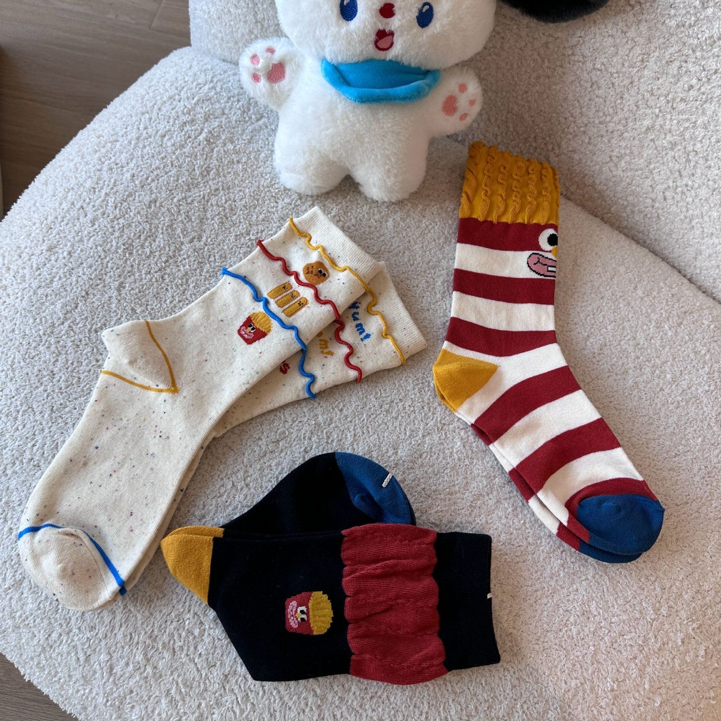 Rufia - Cute and Fun Burger &amp; Fries Socks
