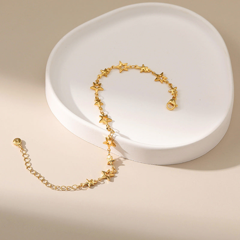 Star Chain Splicing Sweet Link Bracelet