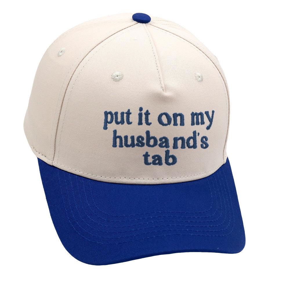 Color Block Letter Embroidered Baseball Caps