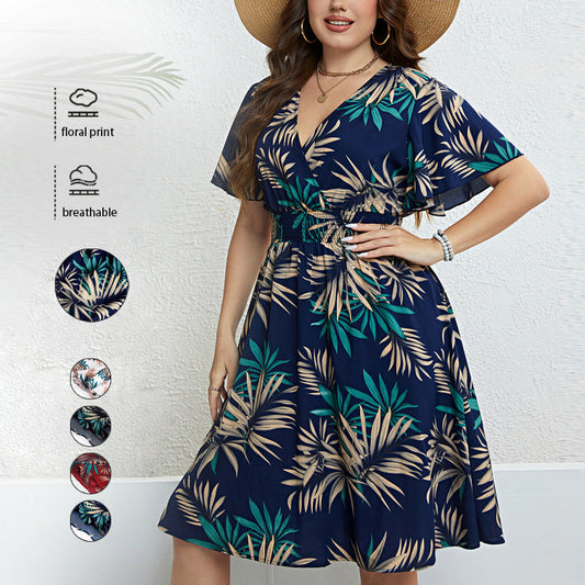 Summer V-Neck A-Line Dress For Women