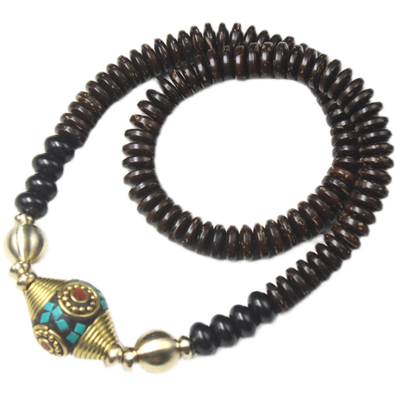 Nepali Coconut Shell Bracelet Women'S Original Design Ethnic Style Retro Personality Bracelet