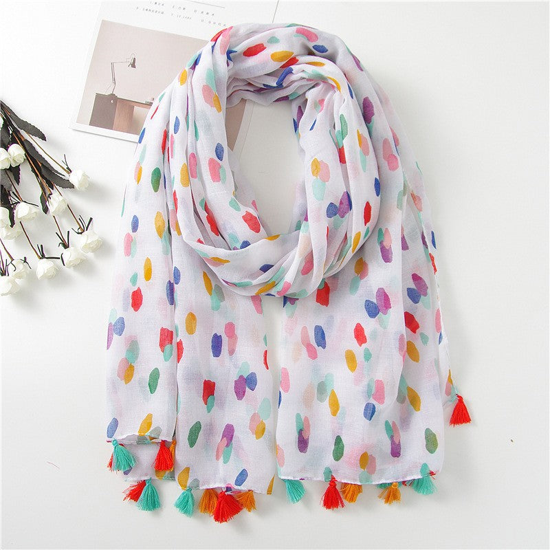 Japanese Literary And Artistic Fresh Cotton And Linen Scarf Retro Patchwork Bohemian Cashew Print Silk Scarf Beautiful Sunscreen Scarf