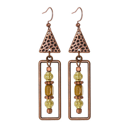 Bohemian Vintage Inspired Earrings with Feather and Tassel Elements