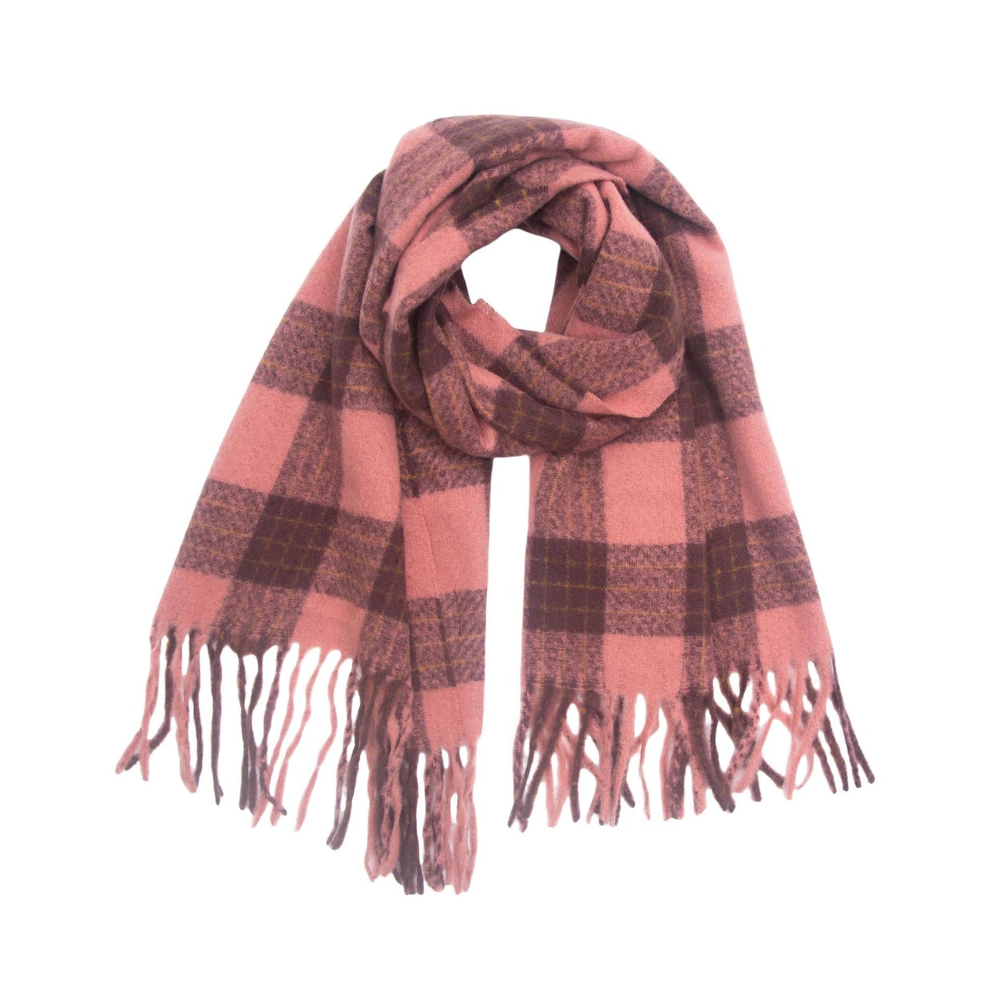 Retro Plaid Tassel Shawl Soft Scarf