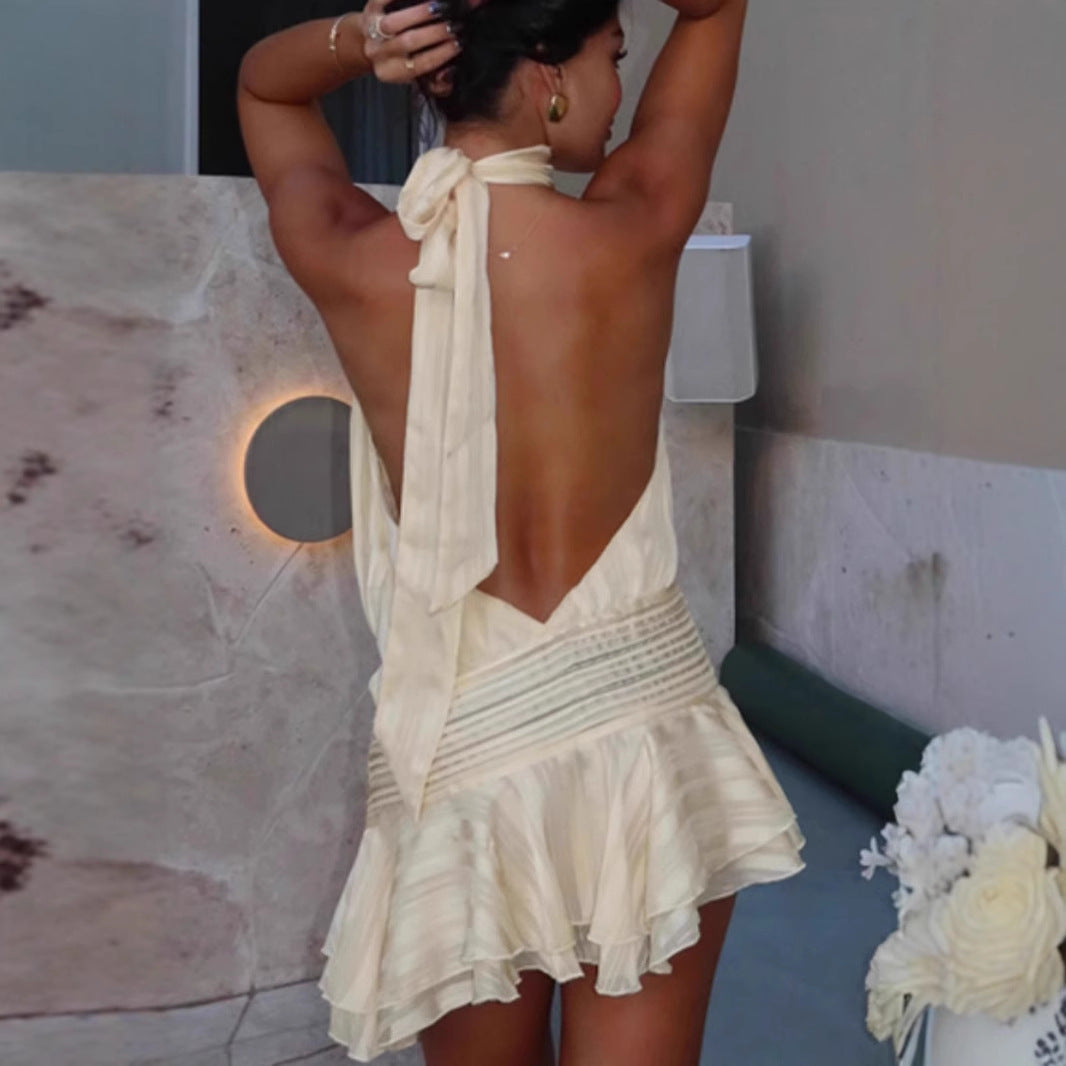 Cami Tie Back Mini Dress for Women - Elegant Summer Style