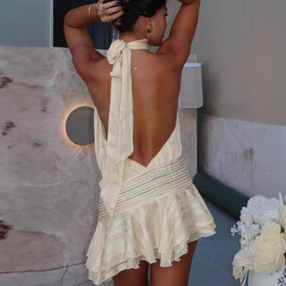 Cami Tie Back Mini Dress for Women - Elegant Summer Style