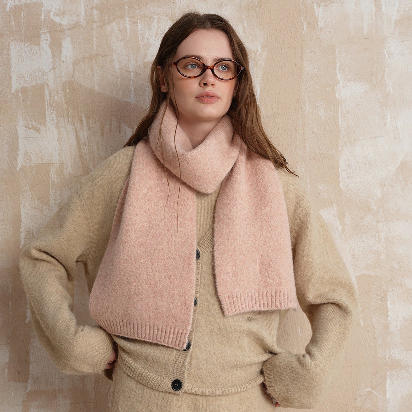 Solid Color Simple Soft Sweet Knit Scarves