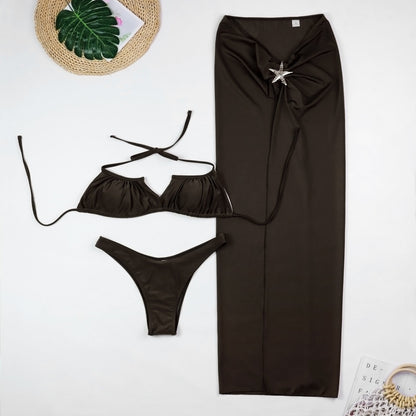 Starfish Halter Bikini Bottom with Cover