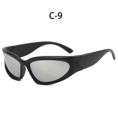 Trendy Y2K Oval Frame Sunglasses with UV400 Protection