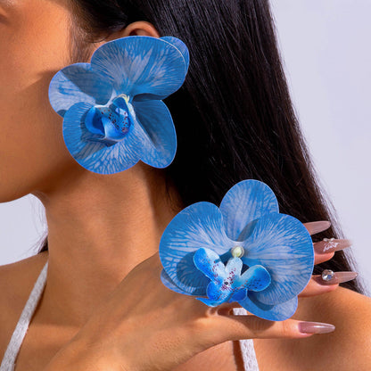 Colorful Butterfly Earrings Floral Design Acrylic Sweet Style