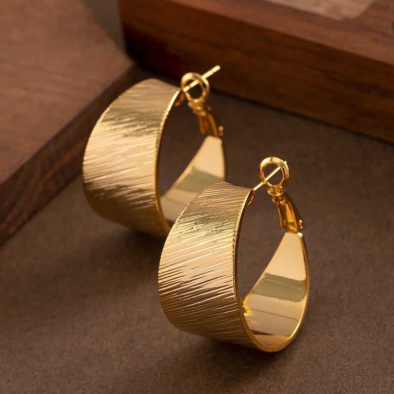 Geometric Hoop Earrings Stylish Minimalist Design With 925 Silver Post