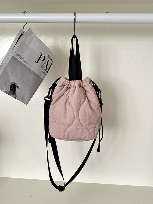 Casual Solid Color Minimalist Bucket Bag