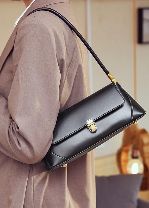 Leather Shoulder Bag Classic Rectangular Design
