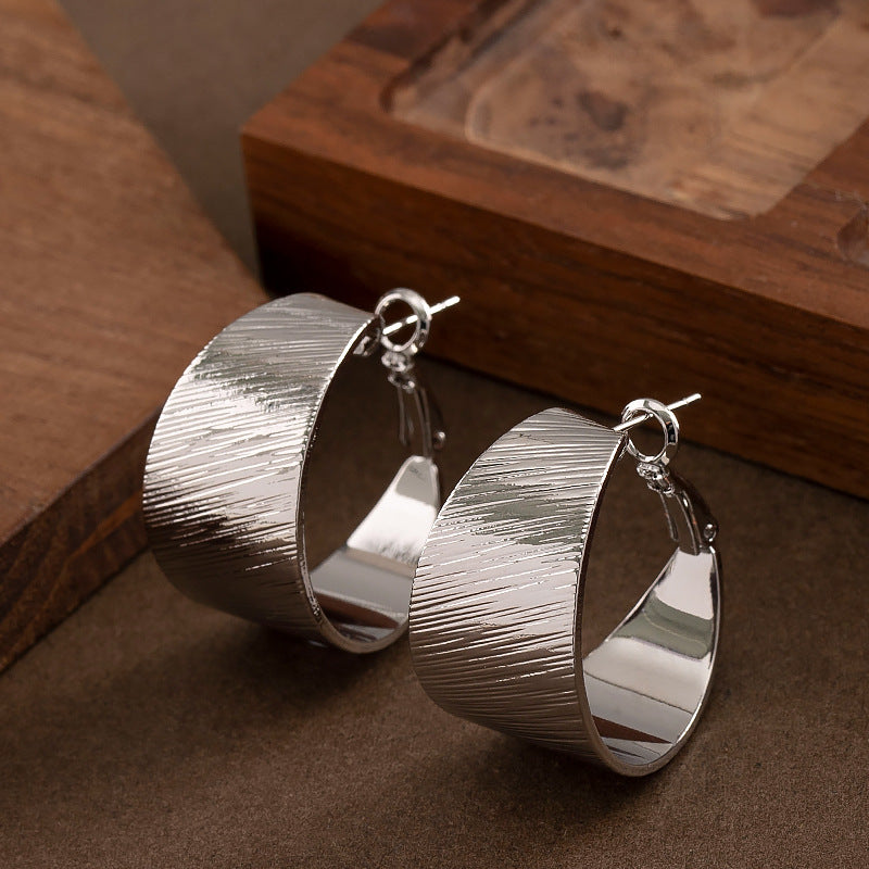 Geometric Hoop Earrings Stylish Minimalist Design With 925 Silver Post