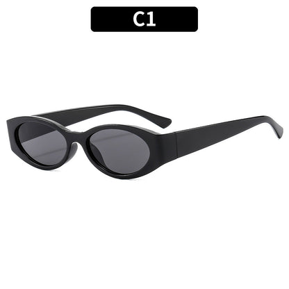 Trendy Oval Frame Sunglasses UV400 Protection for Unisex