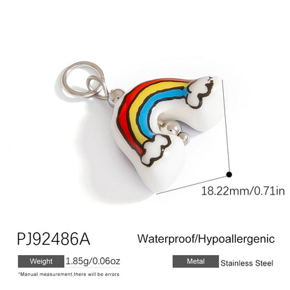DIY Stainless Steel Jewelry Accessories Colorful Shell Pendant