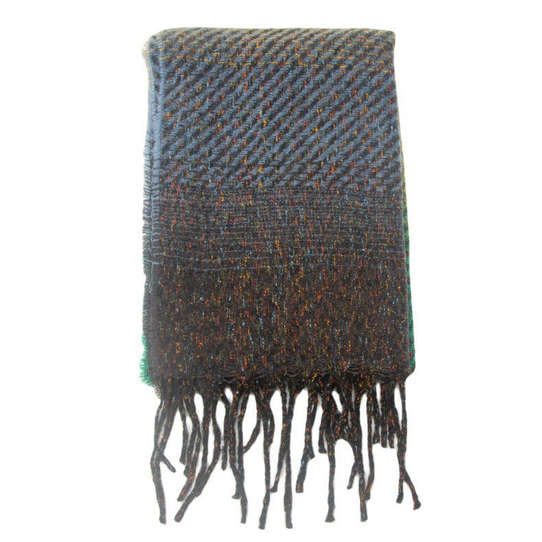 Gradient Color Tassel Soft Scarves