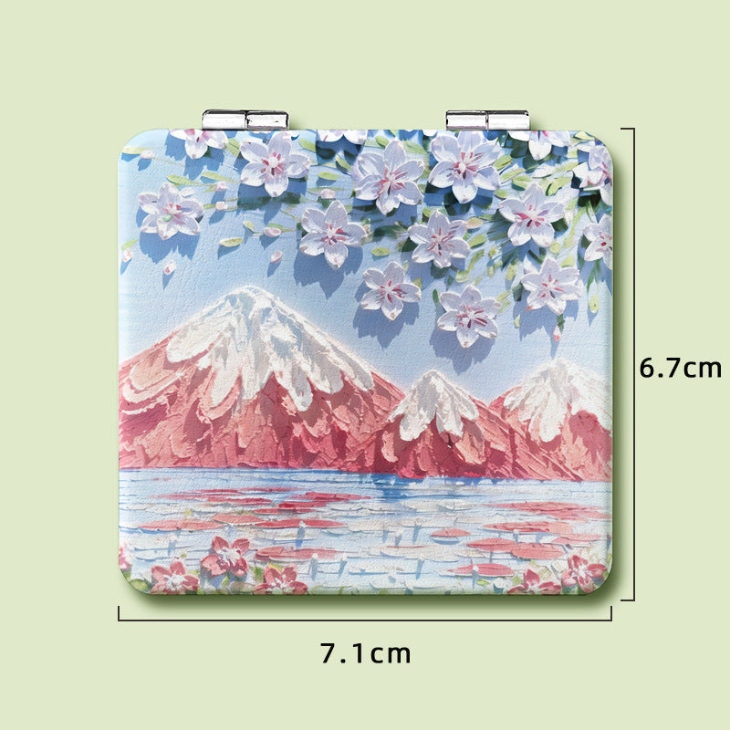 Portable Dual-Sided Folding Makeup Mirror