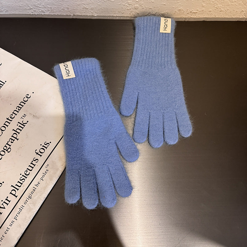 Winter Knit Warm Solid Color Gloves