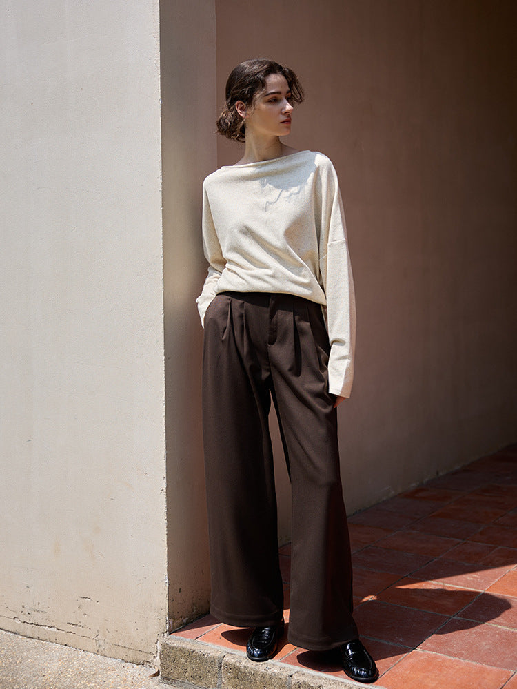 Asymmetrical Hem Pullover T-Shirt with Side Slits