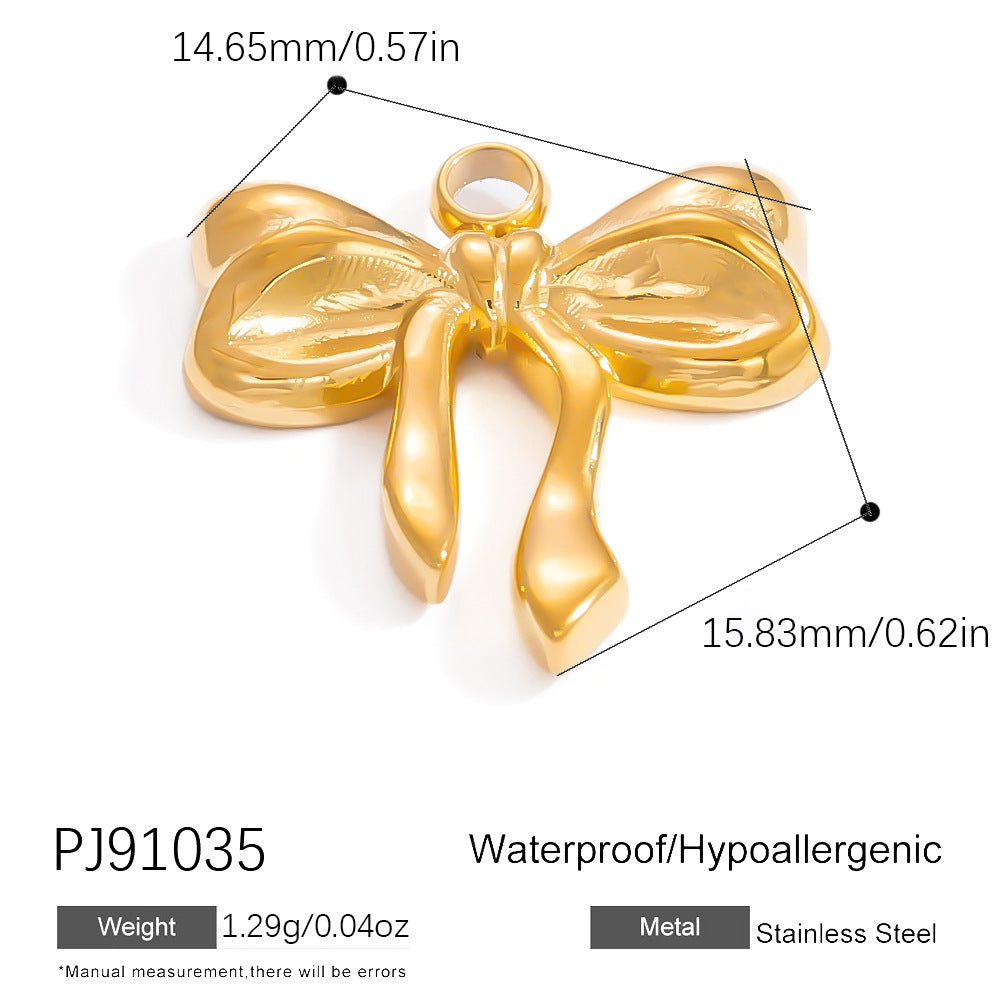 Fashionable DIY Jewelry Accessories 18K Gold Plated Titanium Steel Bracelet Necklace Pendant