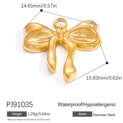 Fashionable DIY Jewelry Accessories 18K Gold Plated Titanium Steel Bracelet Necklace Pendant